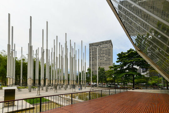 Park of Lights in Plaza Cisneros - Medell&iacute;n, Colombia