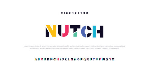 NUTCH crypto colorful stylish small alphabet letter logo design.