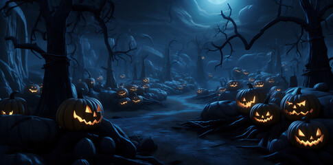 ハロウィンの飾り-かぼちゃのお化け