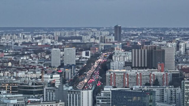 Historic boulevards, modern business: Paris from a bird's-eye view.
