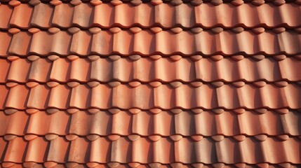 Red tiles roof background