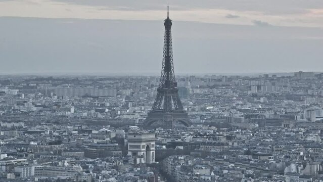 From the air, Paris' economic vitality shines, despite the smoggy backdrop.
