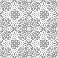 Abstract  background with figures from lines. Black and white texture for web page, textures, card, poster, fabric, textile. Monochrome pattern. Repeating design.