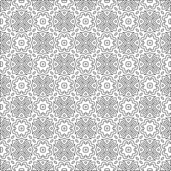 Abstract  background with figures from lines. Black and white texture for web page, textures, card, poster, fabric, textile. Monochrome pattern. Repeating design.