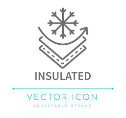Insulated Textile Line Icon