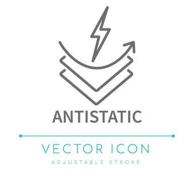Antistatic Textile Line Icon