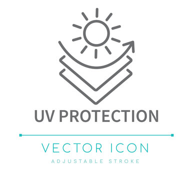 UV Protection Textile Line Icon