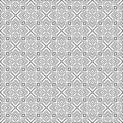 Abstract  background with figures from lines. Black and white texture for web page, textures, card, poster, fabric, textile. Monochrome pattern. Repeating design.