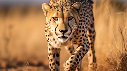 Cheetah's Hunt: Intense Savanna Stalking
