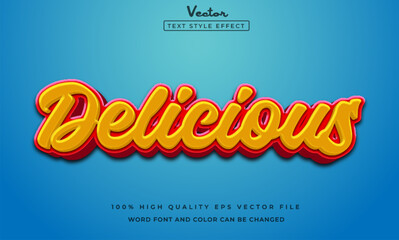 Delicious text editable style effect template