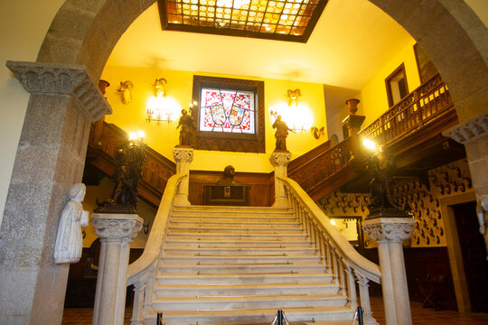 Sada, A Coru&ntilde;a, Spain. December 10,2020 Inside the Pazo de Meiras is a manor house used as a summer residence by General Francisco Franco, former Spanish dictator