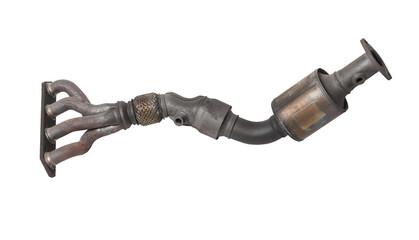 Automotive catalyst removed from a vehicle for repair with a ceramic coating inside as part of an...