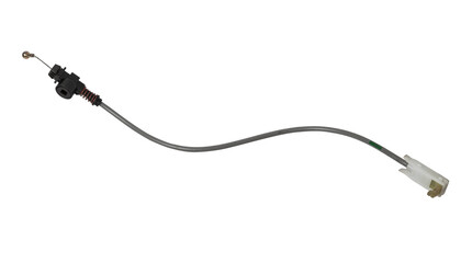 Metal cable parking brake isolated on white background. Auto service industry. Parts catalog. Auto...