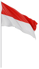 3d Flying Indonesian flag
