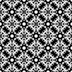 Black and white seamless pattern. Repeat pattern. Abstract background. Monochrome texture. Seamless texture for fashion, textile design,  on wall paper, wrapping paper, fabrics and home decor.