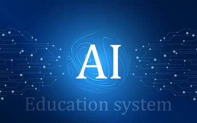 Information flow analysis. Data generation by artificial intelligence. Technology background. Vector illustration.
