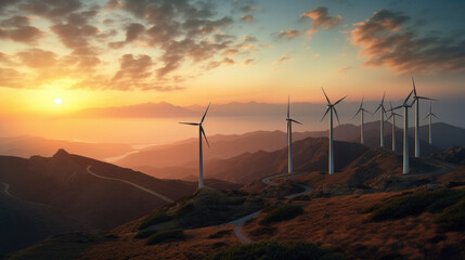 Twilight Wind Turbines: Symbols of Sustainable Power
