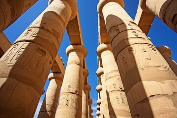 Columns Luxor Egypt. Generative AI