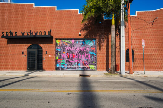MIAMI FLORIDA USA SEPTEMBER 2023 Wynwood art district street art murales 