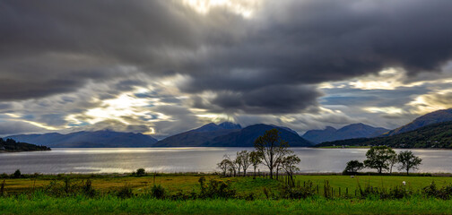 The views of the mountains in Scotland are spectacular.