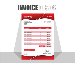 Creative Invoice design template, Modern invoice design