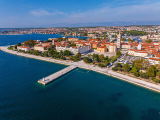 Naklejka na ściany i meble Aerial view of Zadar City, Croatia
