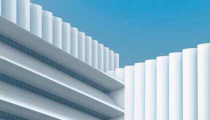 Obraz premium abstract architectural background, abstract architectural 3d background, white historical building 