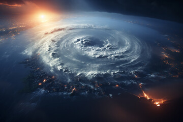 Natural disaster, view from space.