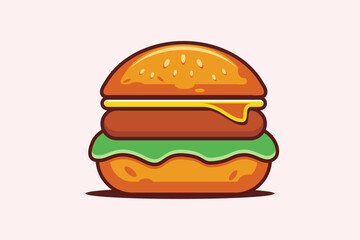 hamburger on a white