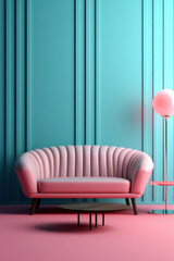 Blank background, Interior furniture combination.