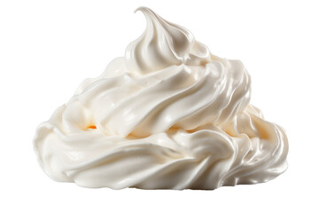 Whipped cream isolated on transparent background made with AI