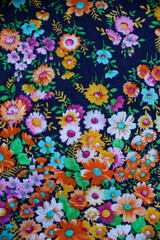 Fototapeta na wymiar natural fabric with floral pattern