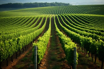 Fototapeta na wymiar Vineyard Vistas: Captivating the Beauty of the Vines
