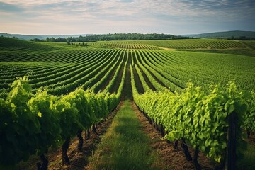 Vineyard Vistas: Captivating the Beauty of the Vines - obrazy, fototapety, plakaty