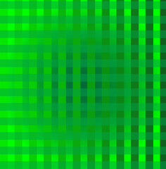 Vector monochromatic geometric pattern in the form of lines and squares on a green background
