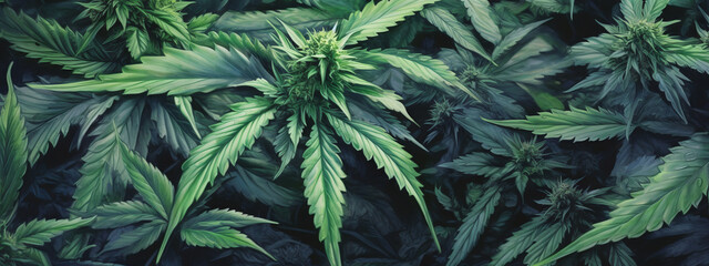 closeup of cannabis leaves, photography, photorealistic, ultrarealistic  generative ai