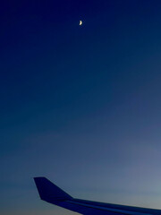 airplane in the night sky