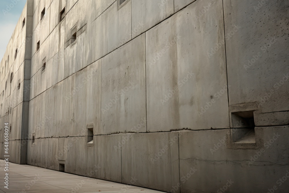 Poster a man is shown riding a skateboard up the side of a building. this image can be used to represent de