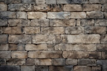 A picture of a wall made of stone blocks. This image can be used to depict architecture, construction, or historical sites.