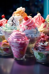 Vibrant Ice Cream Photography: A Symphony of Colors - AI Generated