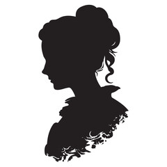 Beautiful woman. Black and white style. Fashion of the 1900s. vintage. vector illustration