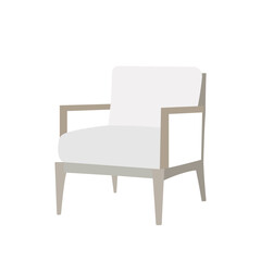 Classic wooden chair vector illustration.