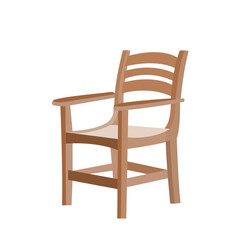 Classic wooden chair vector illustration.