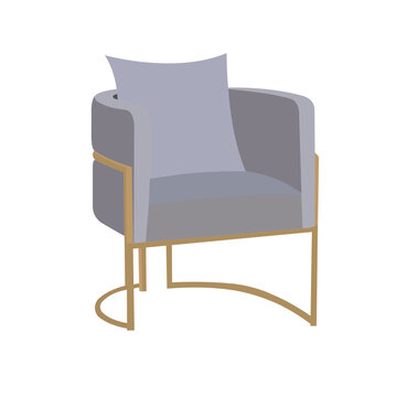 Classic wooden chair vector illustration.