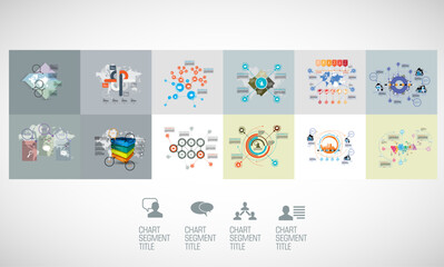 Fototapeta na wymiar Business concept for internet banners, social media banners or presentation, vector illustration 