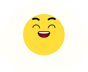 Fototapeta premium Fried Egg Face Smile Open Mouth