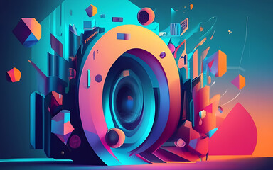 Obraz premium Modern Abstract Background High Tech illustration 