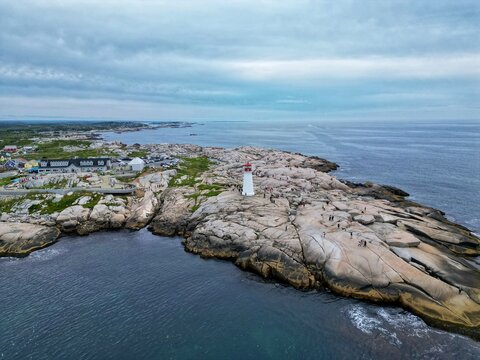 The lighthouse at Peggy's Cove in Nova Scotia Canada.