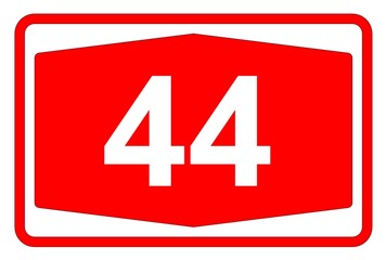 Illustration eines Autobahnschildes der Autobahn 44 in der Schweiz	