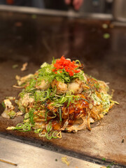 okonomiyaki, hiroshima style, japanese food